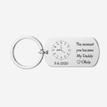 Personalised "The Moment" Date Keychain