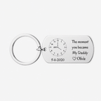 Personalised "The Moment" Date Keychain