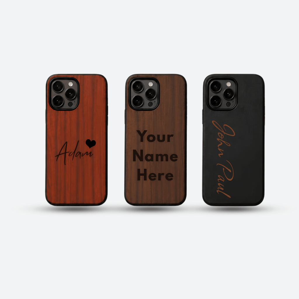 Engraved Wooden Phone Case for iPhone Samsung