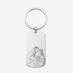 Personalised Photo Birth Date Keychain