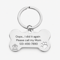 Engraved Bone Pet ID Tag