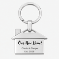 Personalised Stainless Steel New Home Keychain