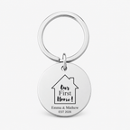 First Home Keychain, Stainless Steel Couple Gift