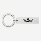 Pet Memorial Paw Print Keychain, Engraved Angel Wings Gift