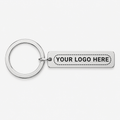 Custom Logo Keychain, Rectangle Engraved Business Gift