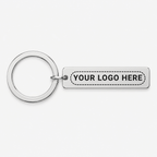 Custom Logo Keychain, Rectangle Engraved Business Gift