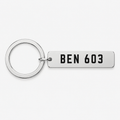 Personalised  Rectangle License Plate Keychain