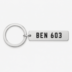 Personalised  Rectangle License Plate Keychain