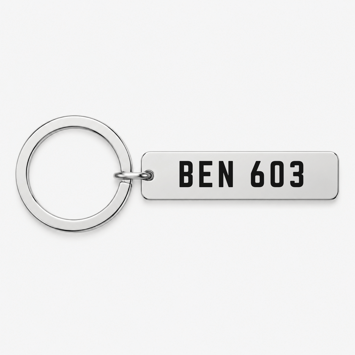 Personalised  Rectangle License Plate Keychain