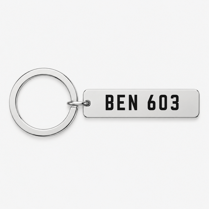 Personalised  Rectangle License Plate Keychain
