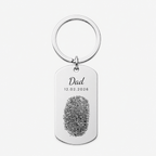 Fingerprint & Handwriting Keychain, Custom Keepsake Gift