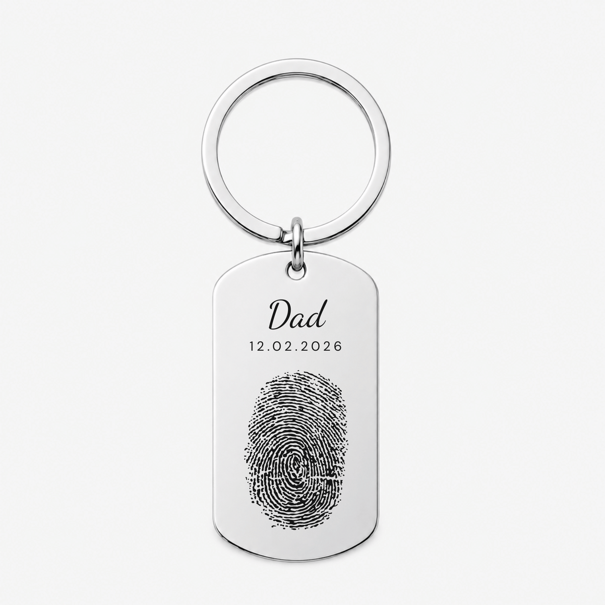 Fingerprint & Handwriting Keychain, Custom Keepsake Gift