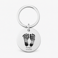 Baby Footprint Keychain, Personalised Engraved Newborn Gift