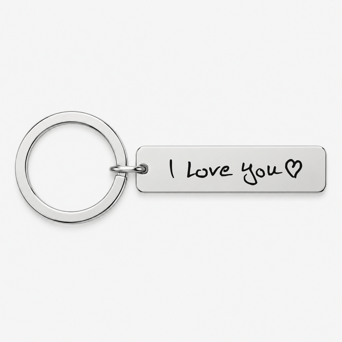 Stainless Steel Custom Handwriting Keychain