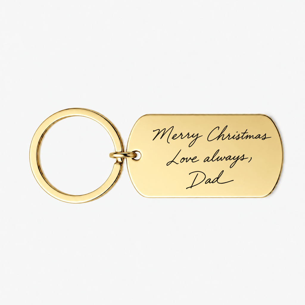 Actual Handwriting Photo Keyring – Memorial Keepsake Gift