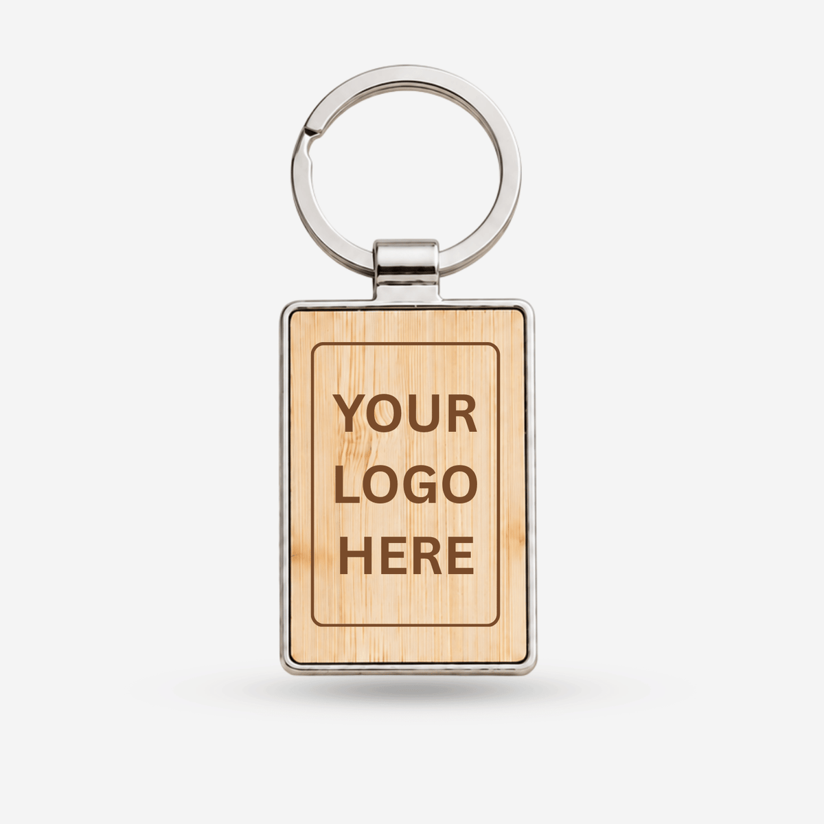 Corporate Logo Wooden Keyring – Business Gift
