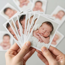 Custom Newborn Baby Photo Fridge Magnets, Personalised Magnetic Birth Announcement, Baby Milestone Picture Print, Baby Shower Gift Keepsake