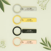 Personalised Christmas Bar Keychain, Custom Name Xmas Tree Keyring, Engraved Holiday Stocking Filler Gift, Secret Santa Christmas Keepsake