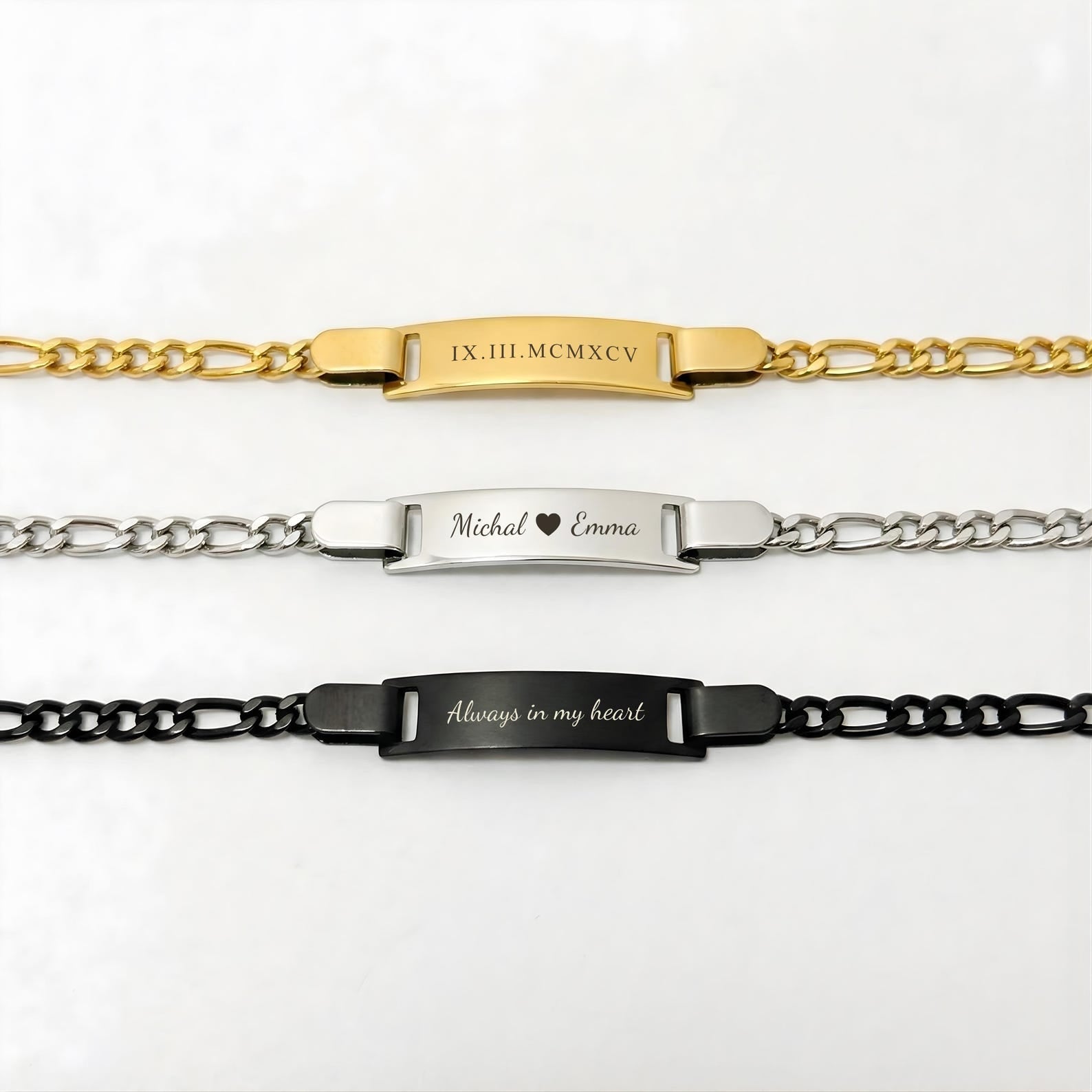 Personalised Engraved Name Bar Bracelet