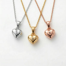 Personalised Engraved Heart Initial Necklace