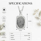 Personalised Engraved Fingerprint Necklace