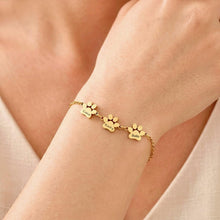 Custom Paw Print Name Bracelet