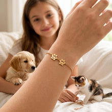 Custom Paw Print Name Bracelet