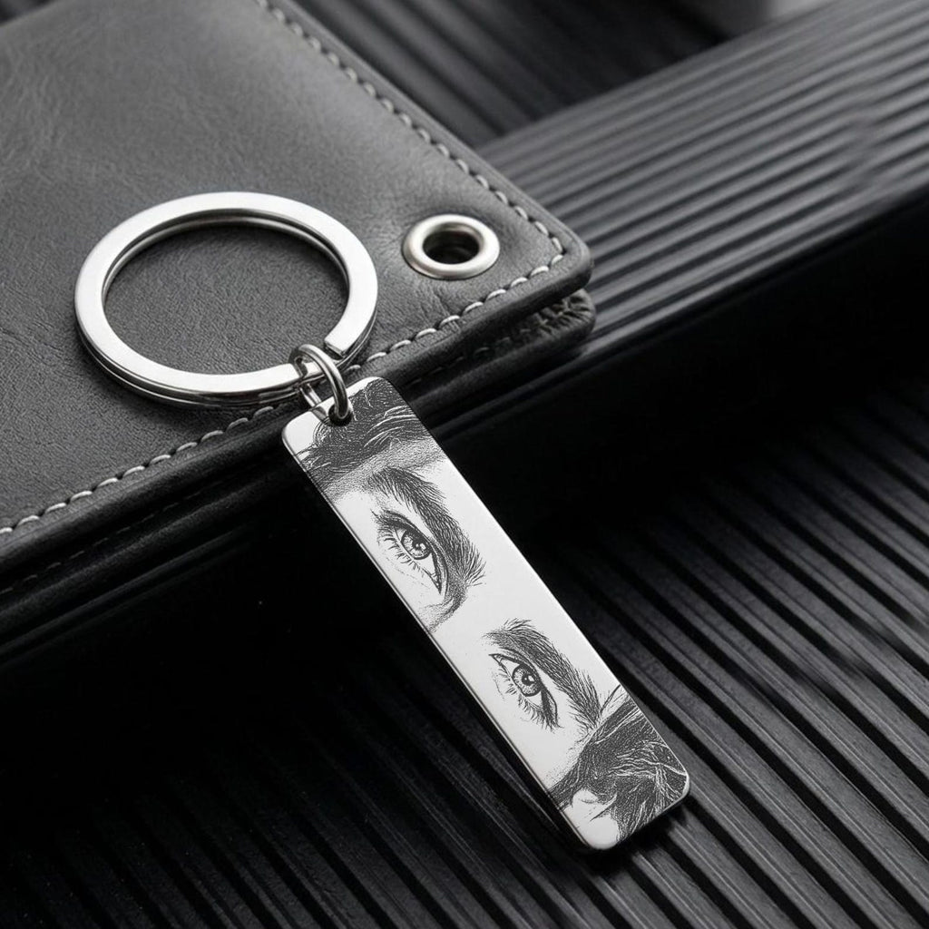 Eye Photo Engraved Keyring