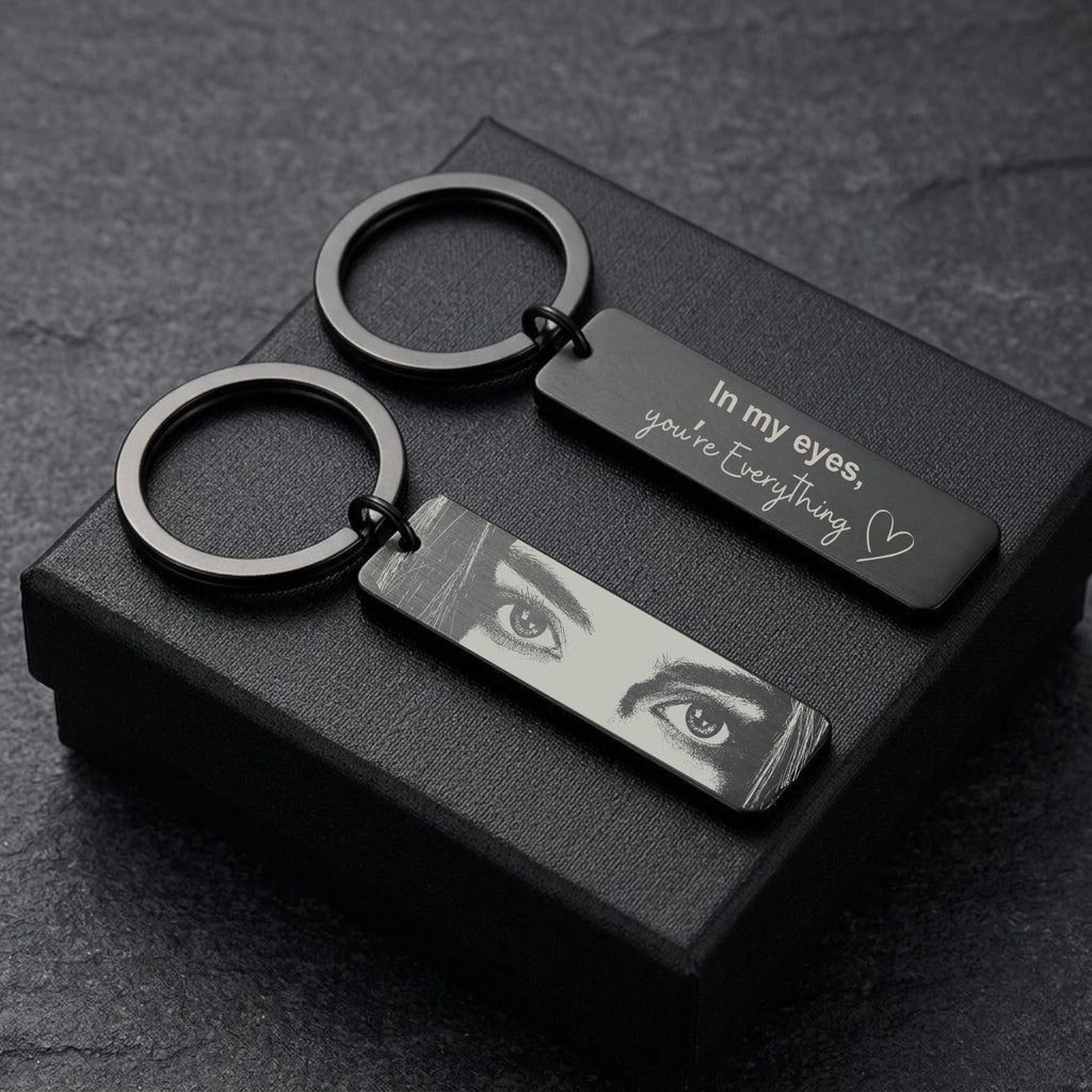 Eye Photo Engraved Keyring
