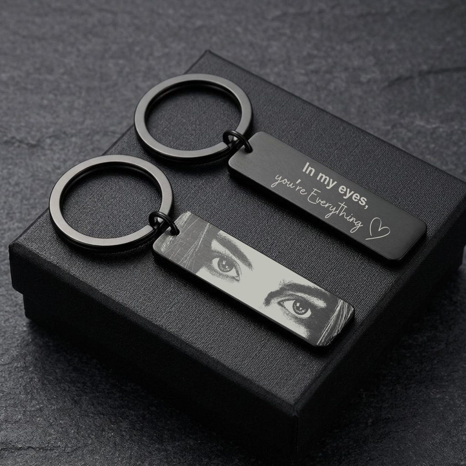 Eye Photo Engraved Keyring