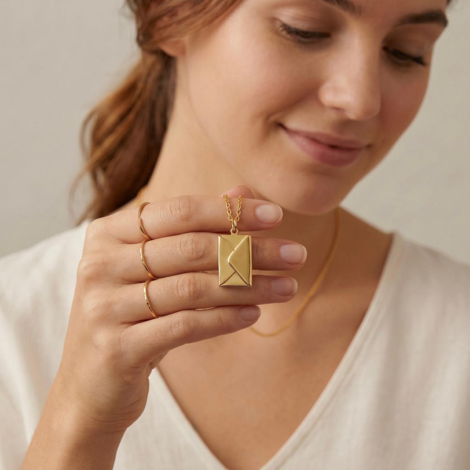 Personalised Envelope Message Necklace