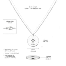 Custom Engraved Pet Name Necklace