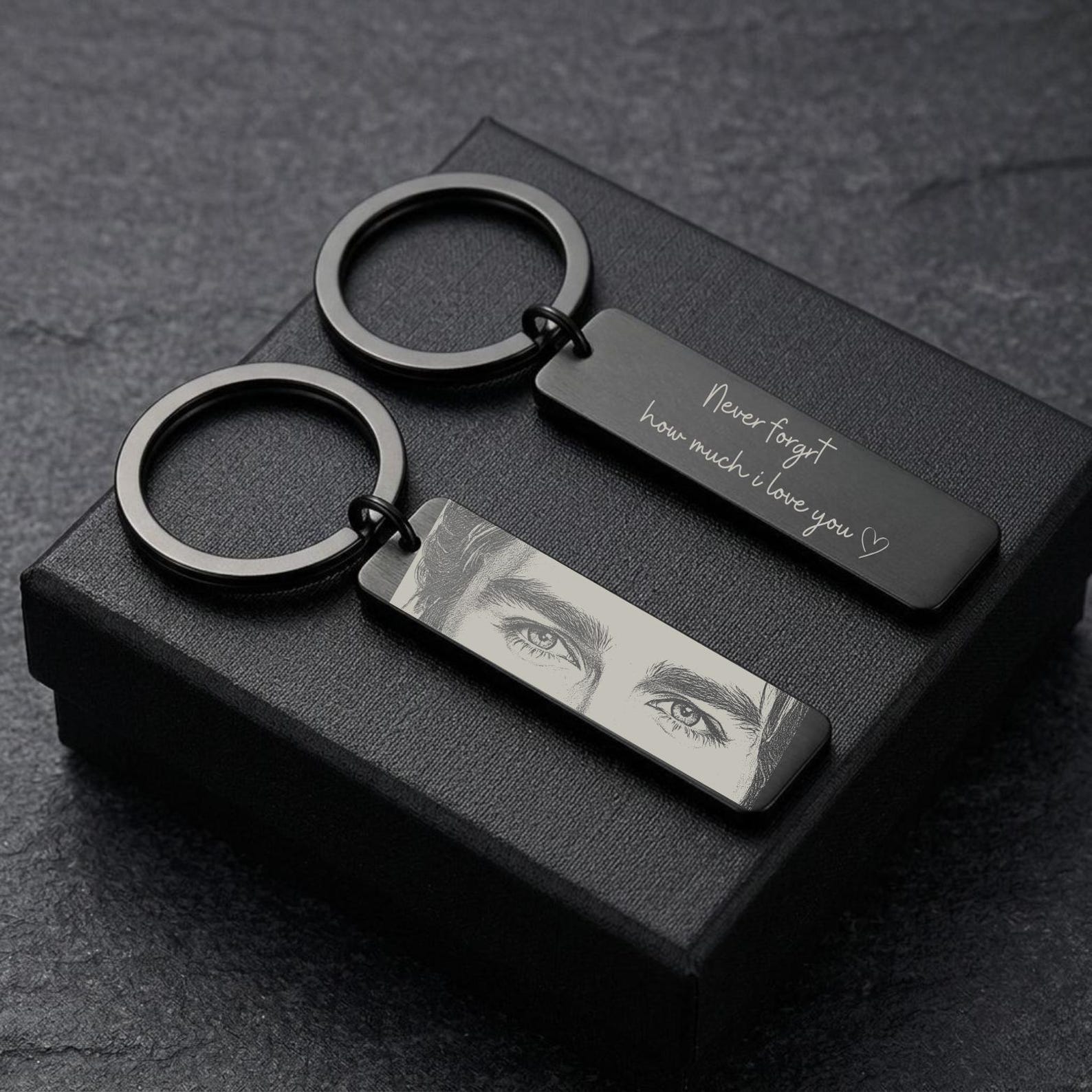 Personalised Couple’s Eye Keepsake Keychain