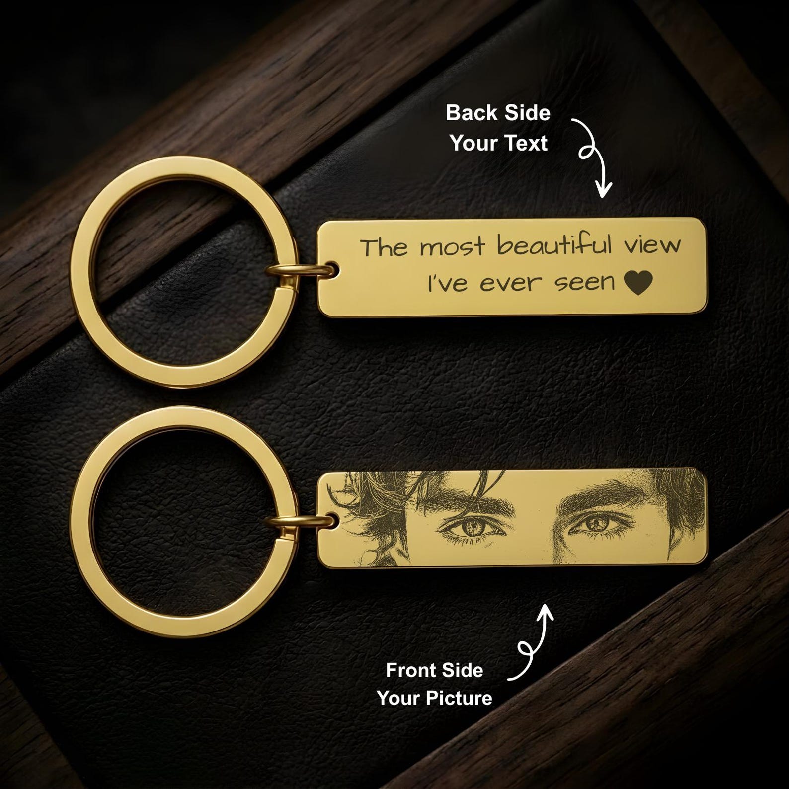 Personalised Couple’s Eye Keepsake Keychain