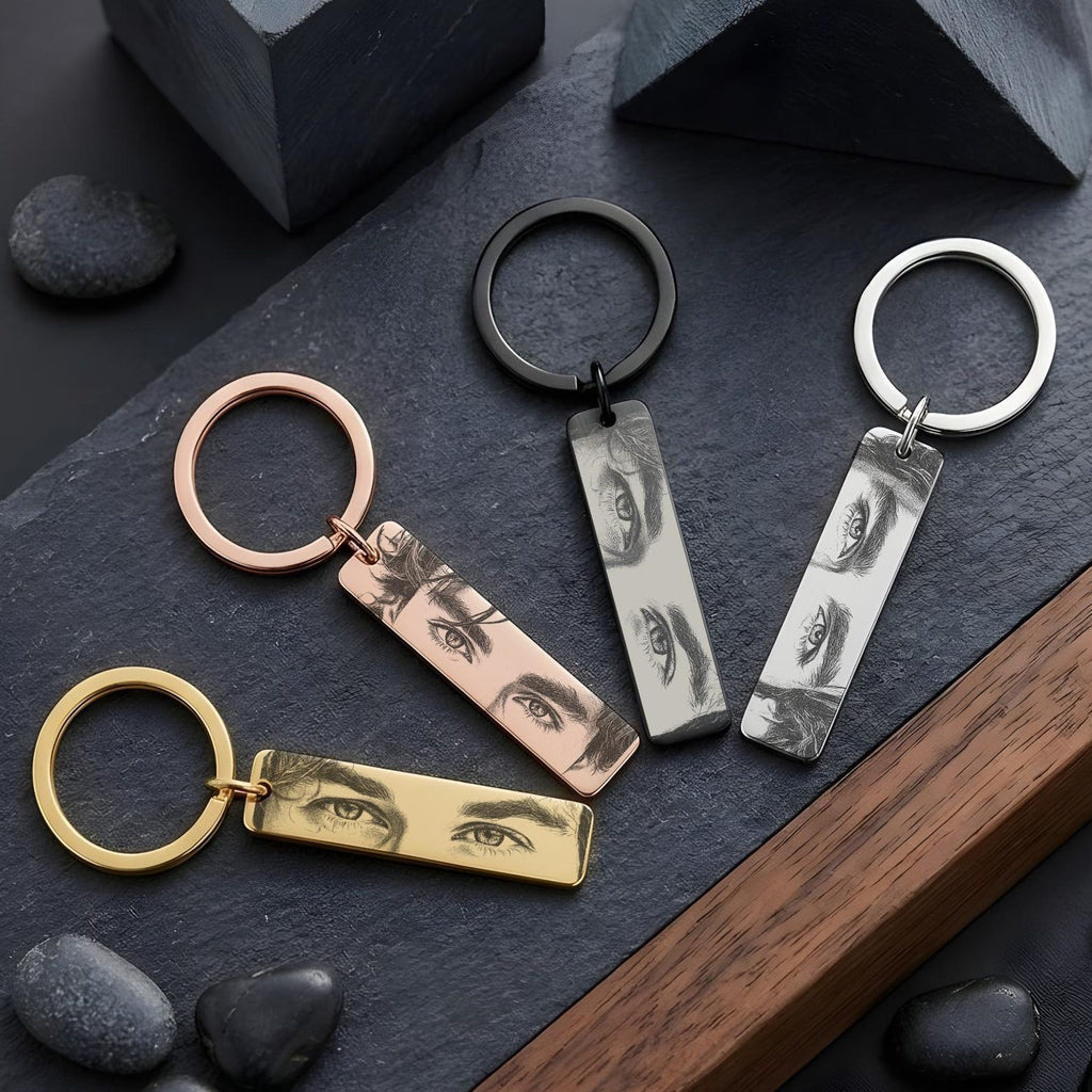 Personalised Couple’s Eye Keepsake Keychain