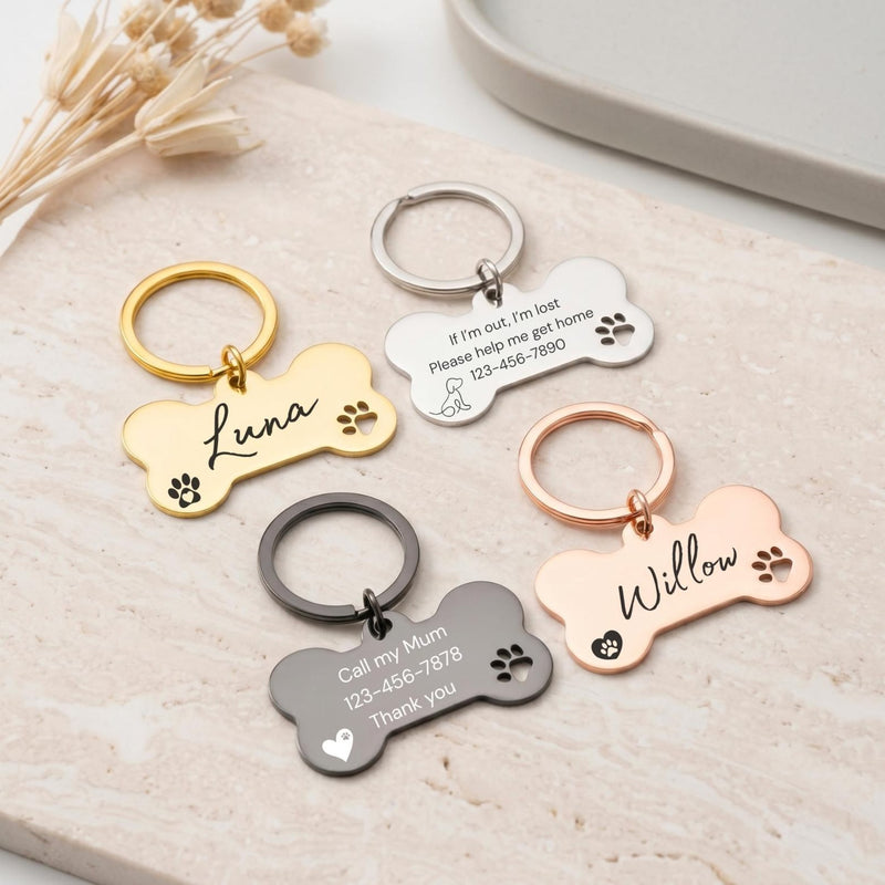 Personalised Engraved Dog Name Tag