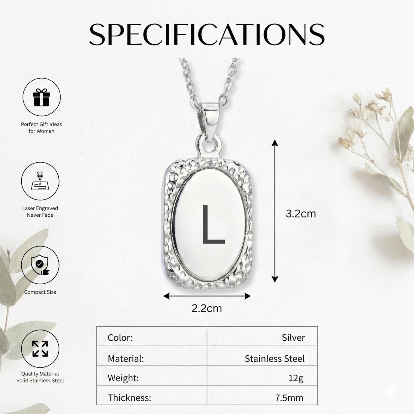 Personalised Dainty Initial Letter Necklace