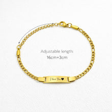 Personalised Engraved Name Bar Bracelet