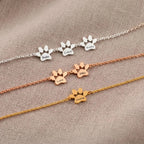 Pet Paw Print Name Bracelet