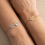 Pet Paw Print Name Bracelet