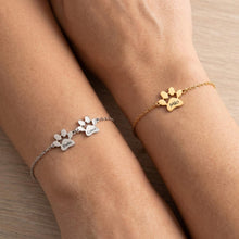 Custom Paw Print Name Bracelet