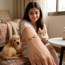 Custom Paw Print Name Bracelet