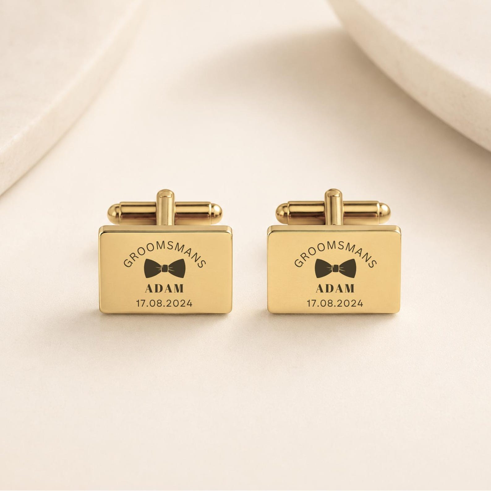 Custom Engraved Groomsmen Cufflinks
