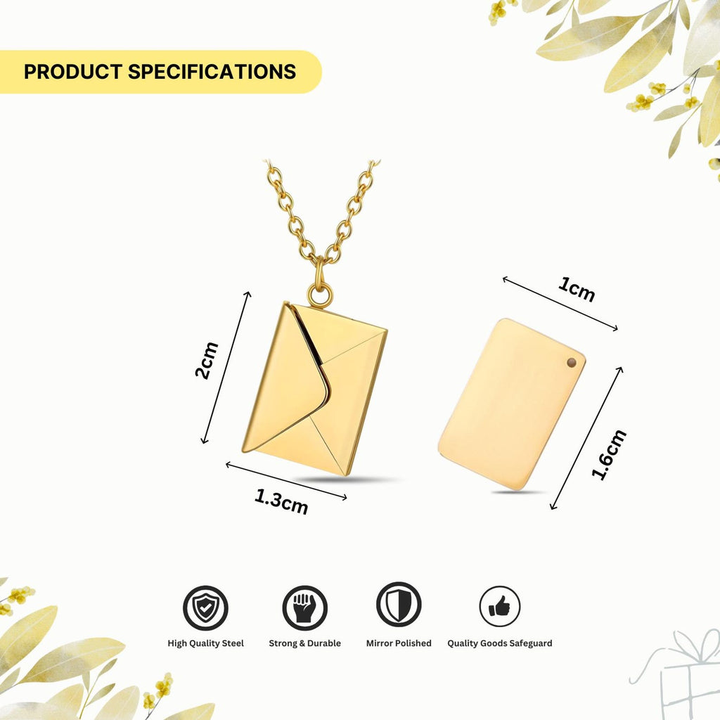 Personalised Envelope Message Necklace