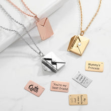 Personalised Envelope Message Necklace