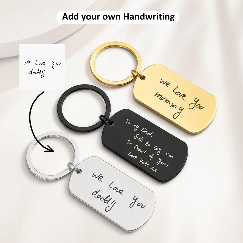Actual Handwriting Signature Keyring