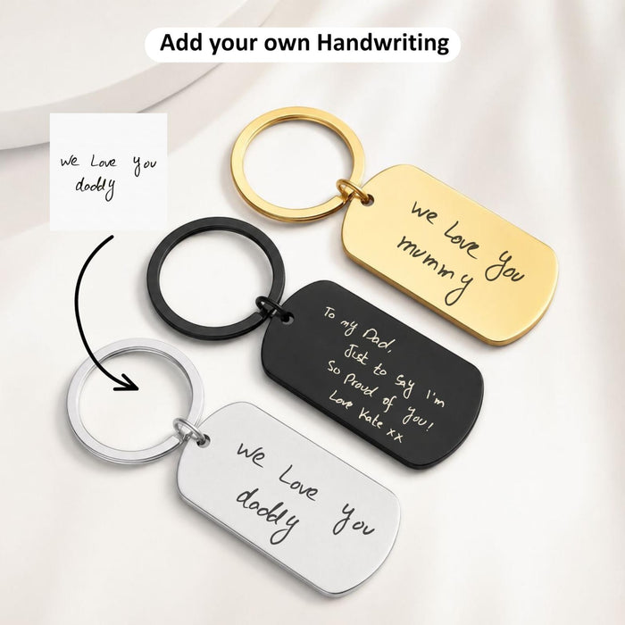 Actual Handwriting Signature Keyring