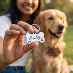 Engraved Bone Pet ID Tag