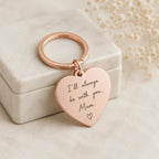 Handwriting Heart Engraved Keyring