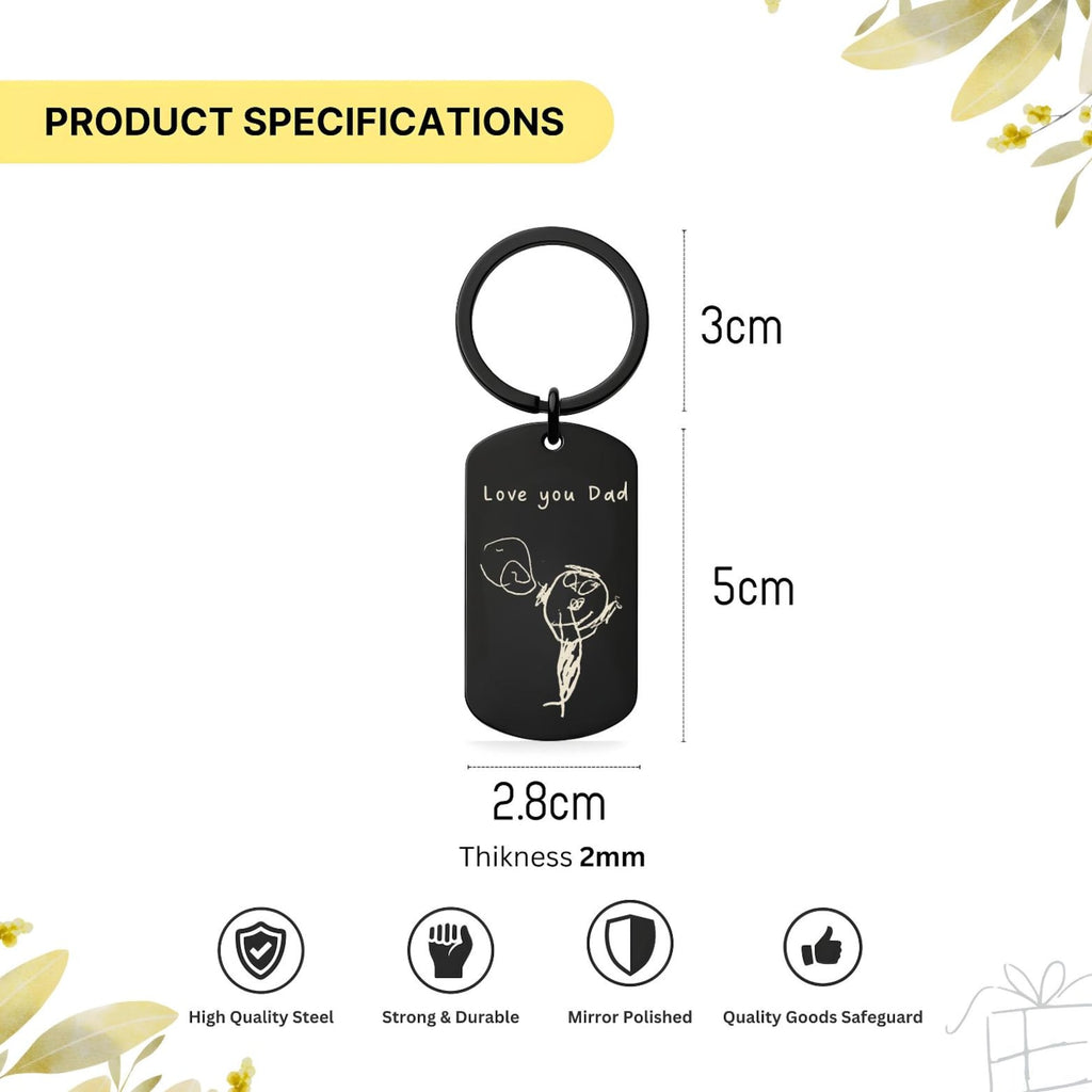 Personalised Child's Drawing Keyring
